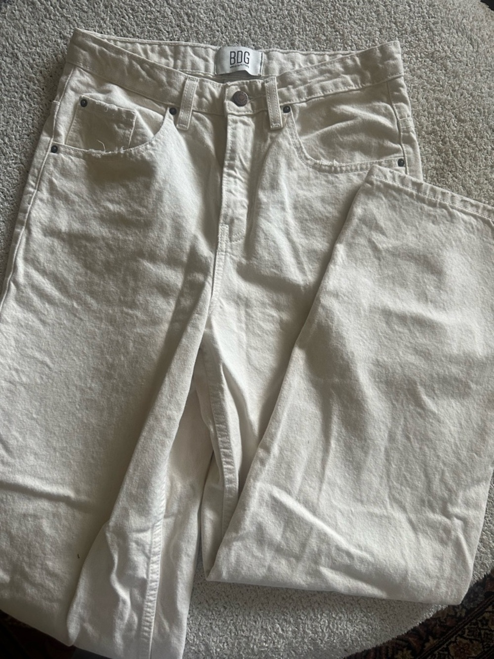 Urban Outfitters BDG Cream Straight Leg Jeans